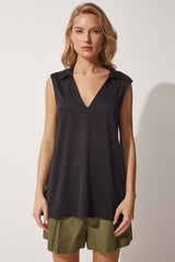 بلوزة Happiness İstanbul لون أسود