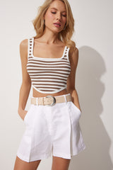 بلوزة Happiness İstanbul لون بني