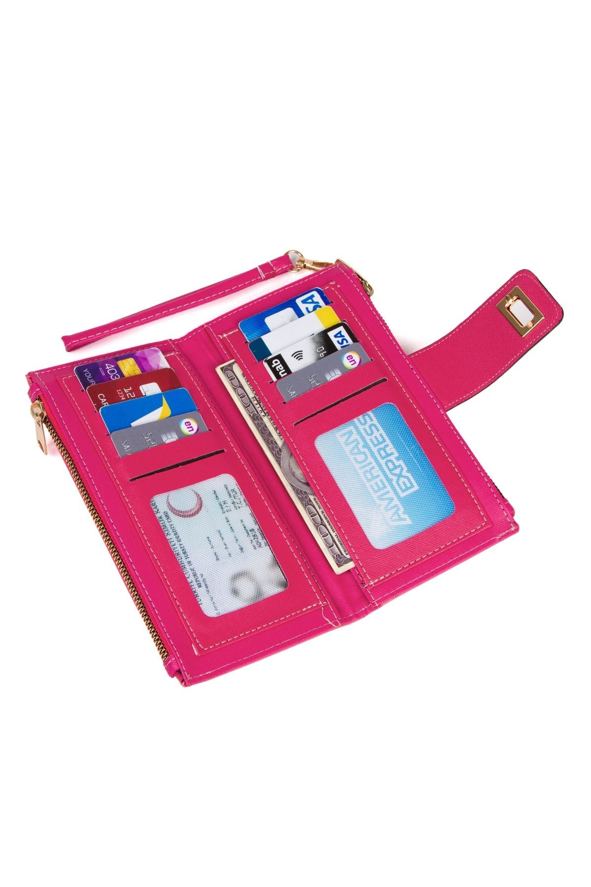 محفظة NEWISH POLO ACCESSORIES لون زهري
