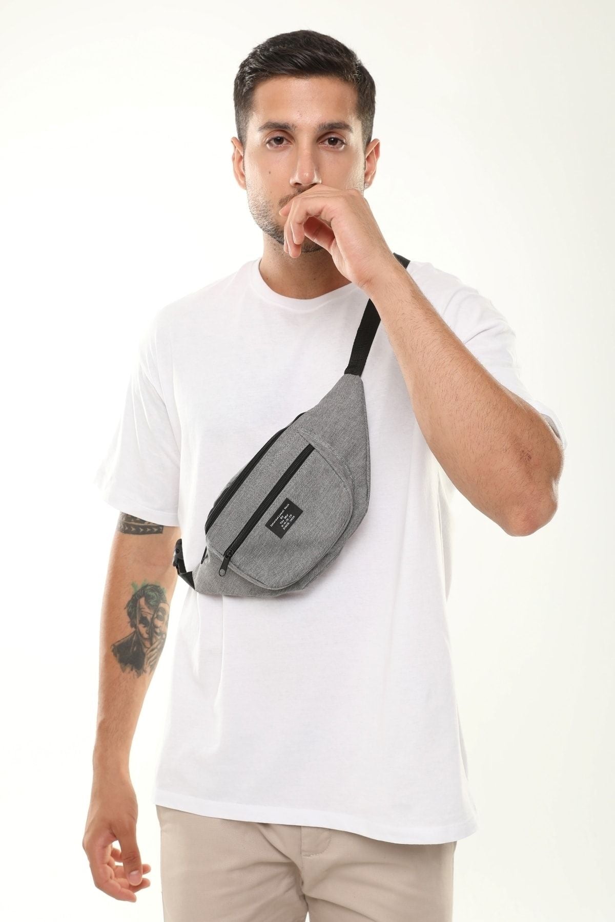 حقيبة خصر D'VERS لون رمادي