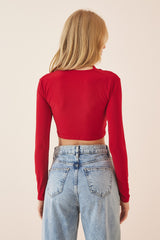 بلوزة Happiness İstanbul لون أحمر