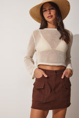 بلوزة Happiness İstanbul لون بيج