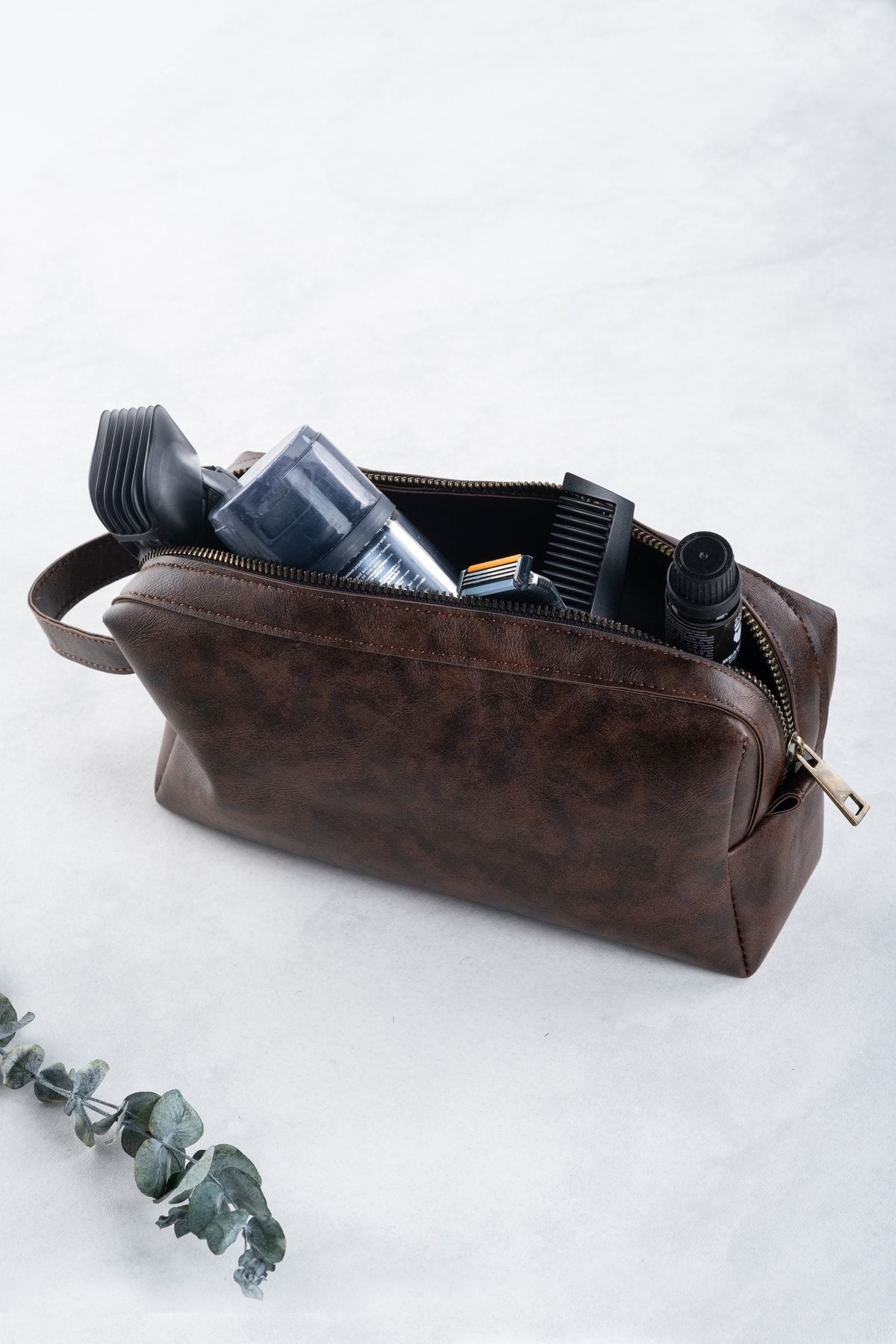 حقيبة يد dk leather لون بني