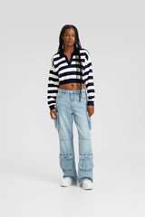 كنزة Bershka لون أزرق