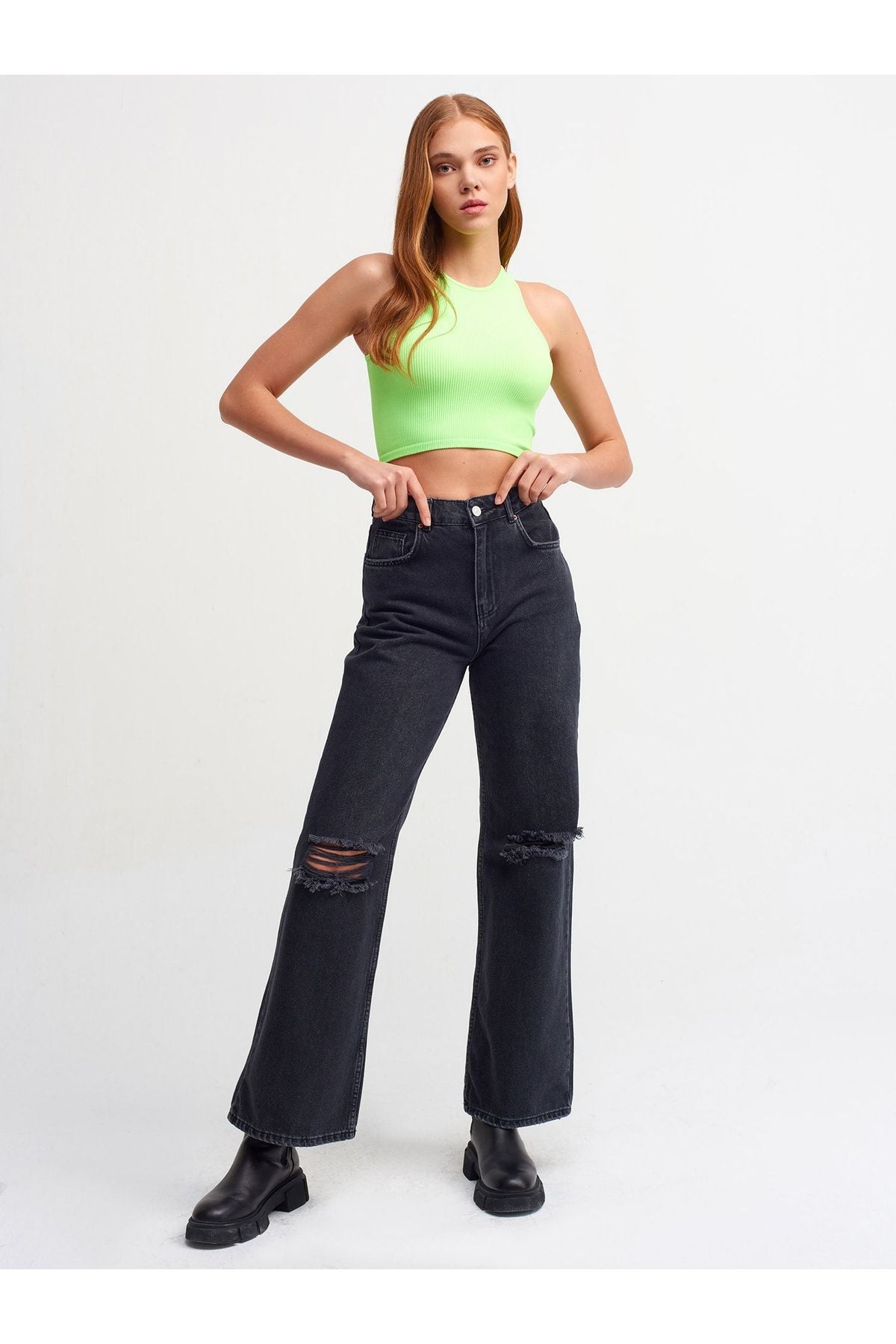 كنزة بدون أكمام Dilvin لون أخضر