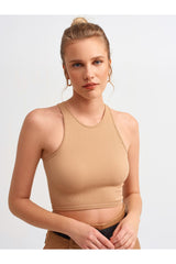 كنزة بدون أكمام Dilvin لون بني