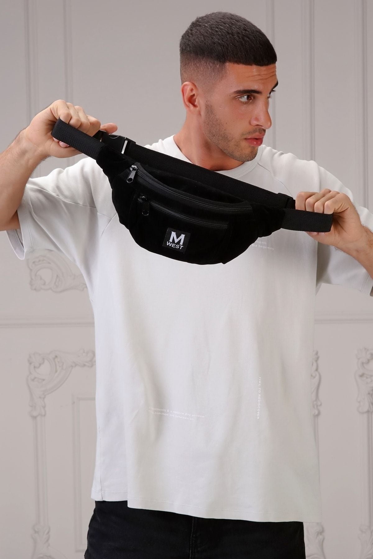 حقيبة خصر D'VERS لون أسود