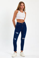 جينز geenz manifacture لون أزرق غامق