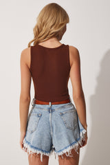 بلوزة Happiness İstanbul لون بني