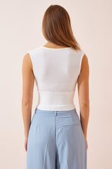 بلوزة Happiness İstanbul لون بيج فاتح