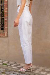 جينز MAKRAS EXCLUSIVE لون أبيض