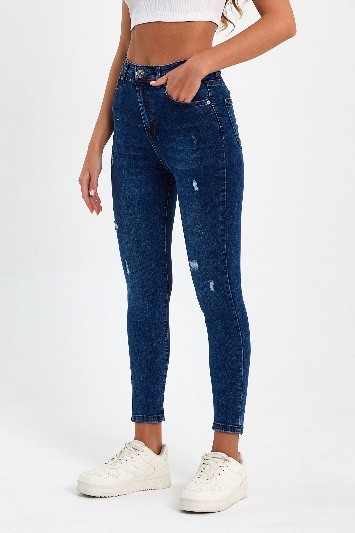 جينز geenz manifacture لون أزرق