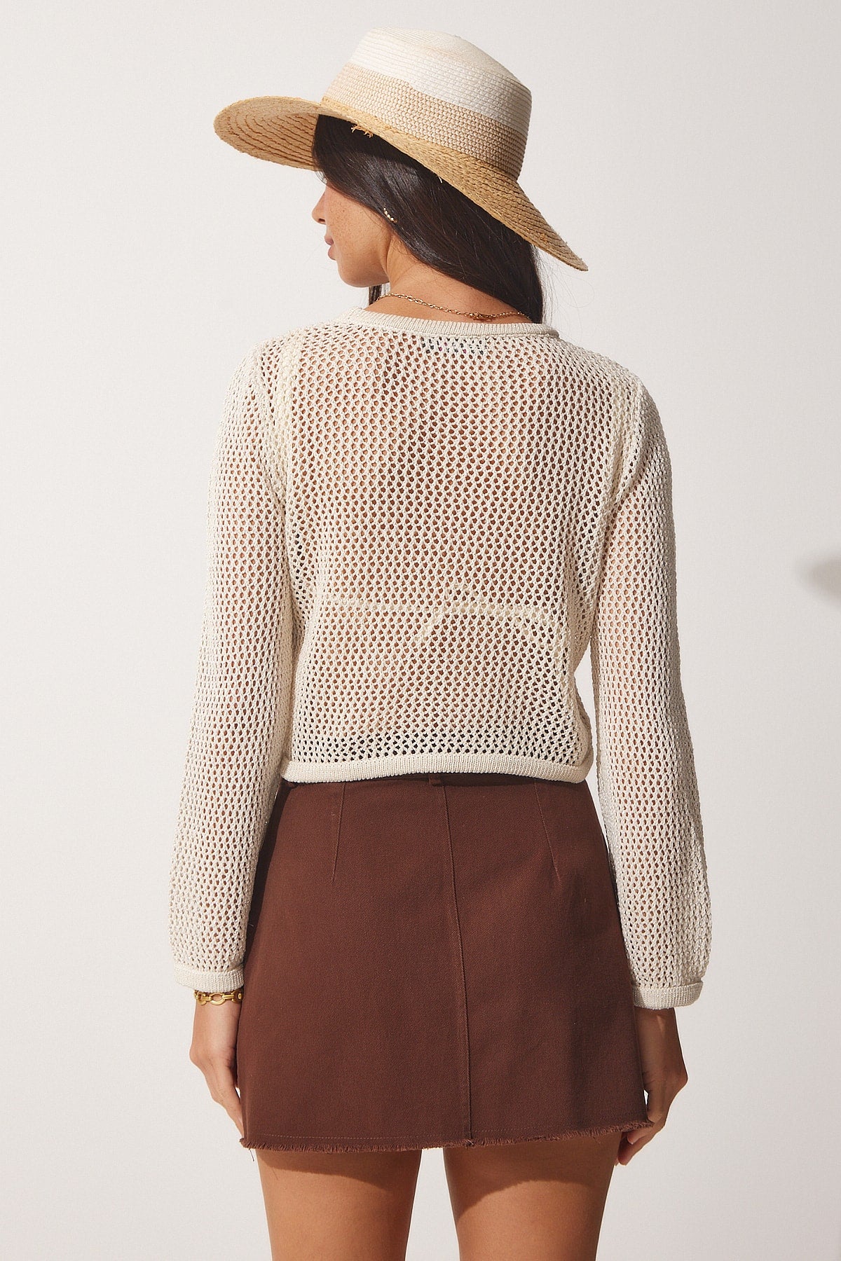 بلوزة Happiness İstanbul لون بيج