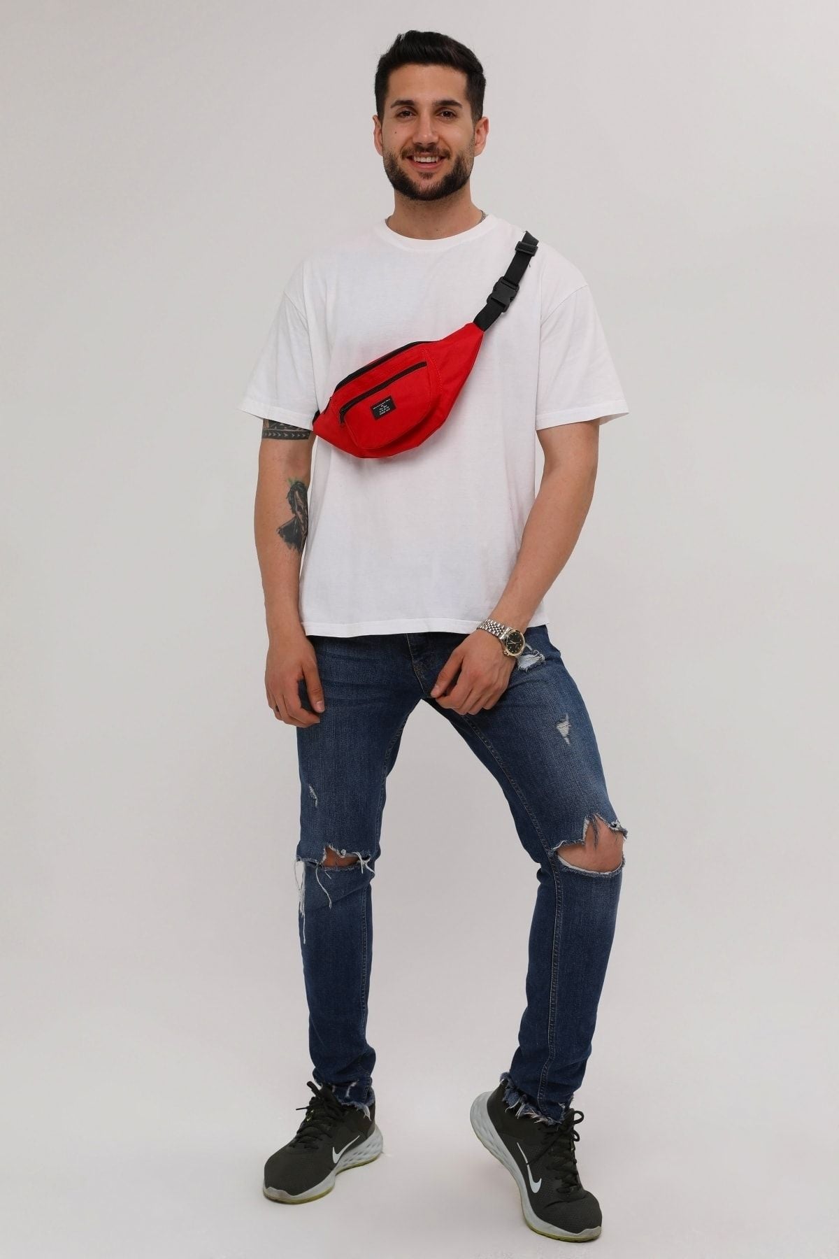 حقيبة خصر D'VERS لون أحمر