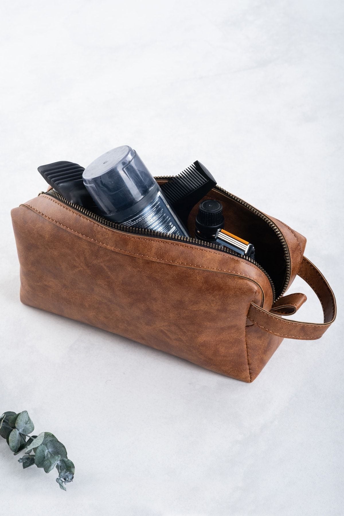 حقيبة يد dk leather لون بني