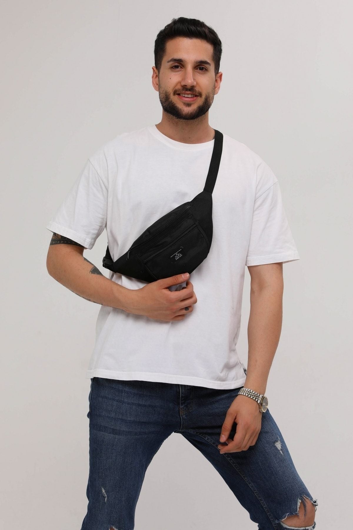 حقيبة خصر D'VERS لون أسود