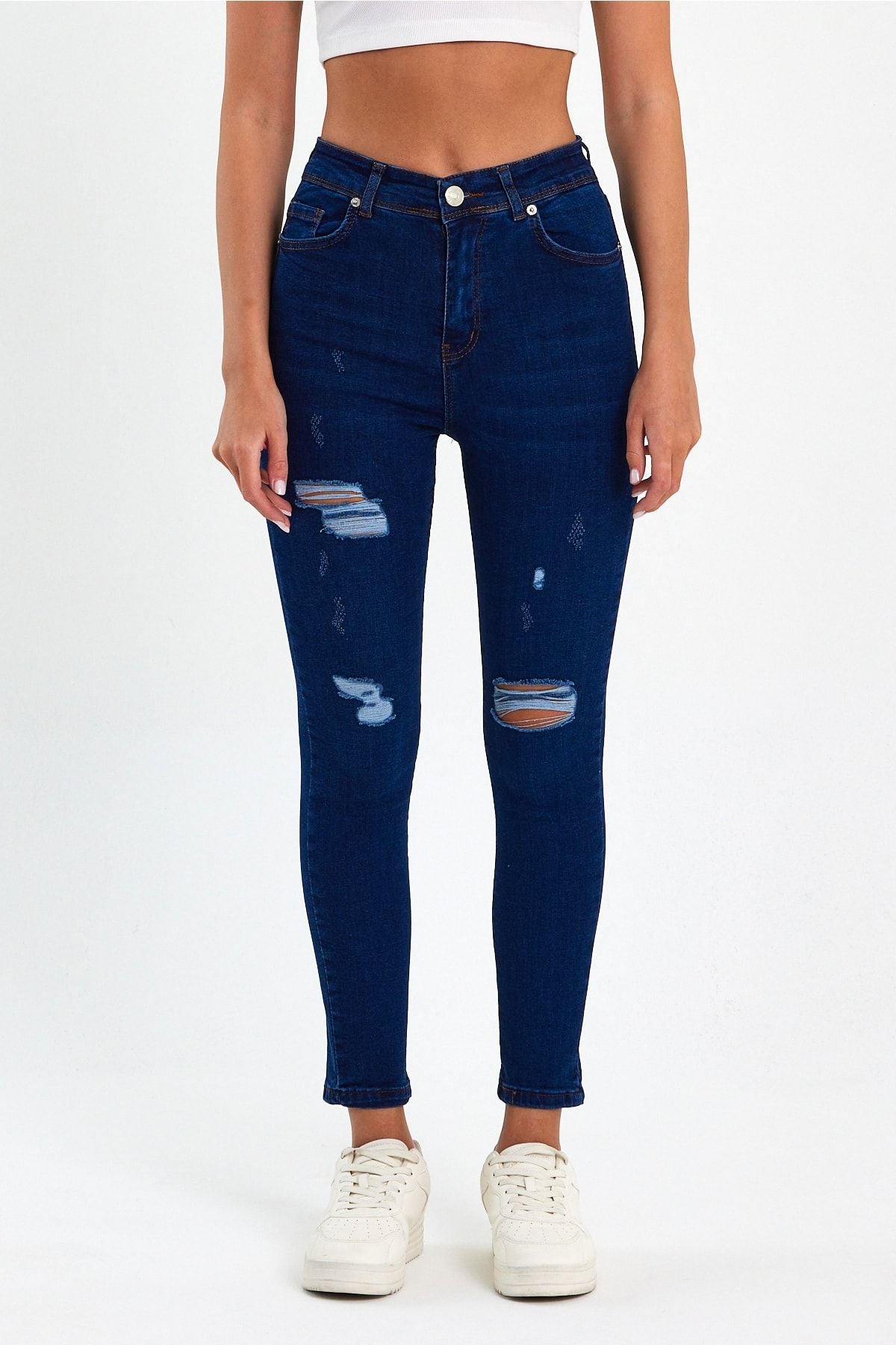 جينز geenz manifacture لون أزرق غامق