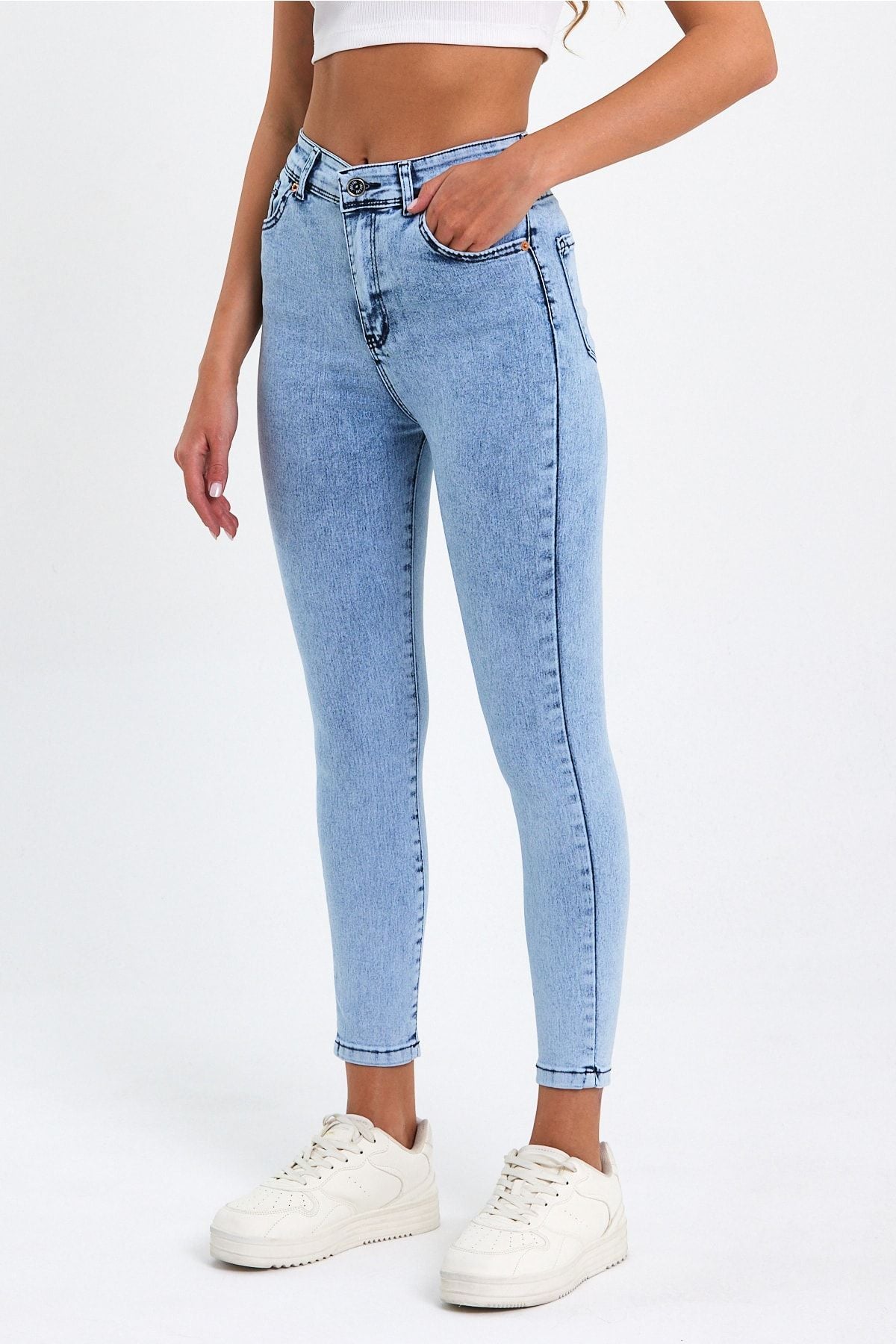 جينز geenz manifacture لون أزرق غامق