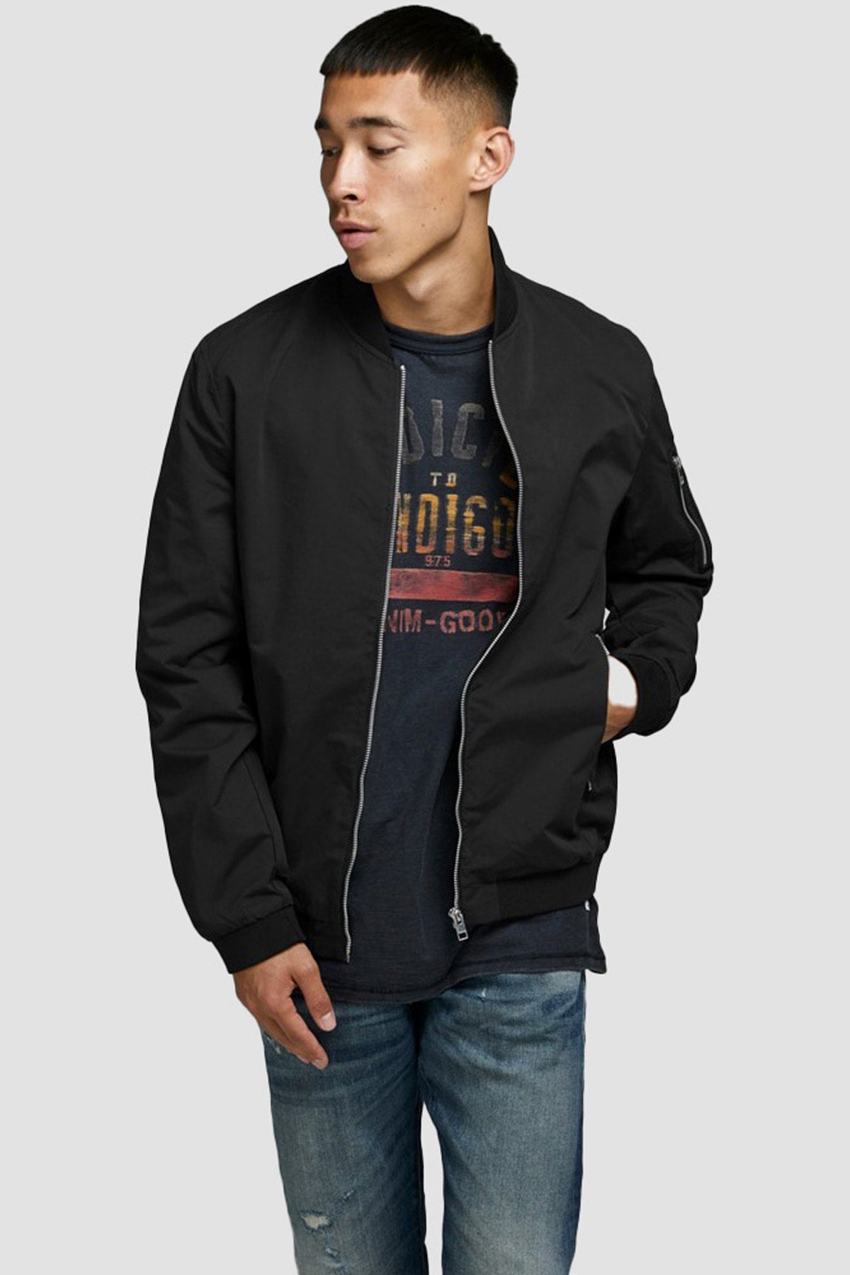 معطف واق من المطر & الرياح Jack & Jones لون أسود