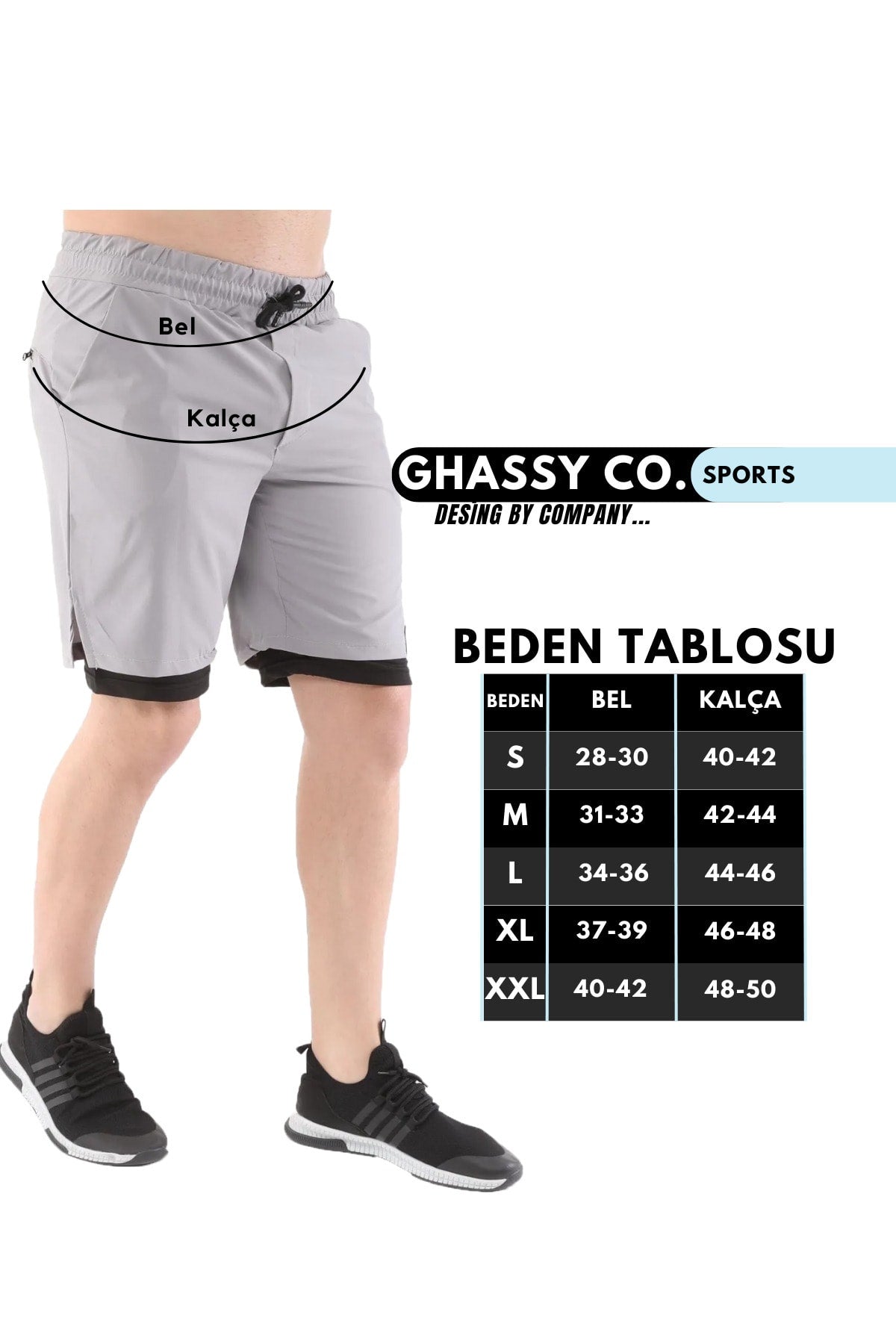 شورت Ghassy Co لون أبيض