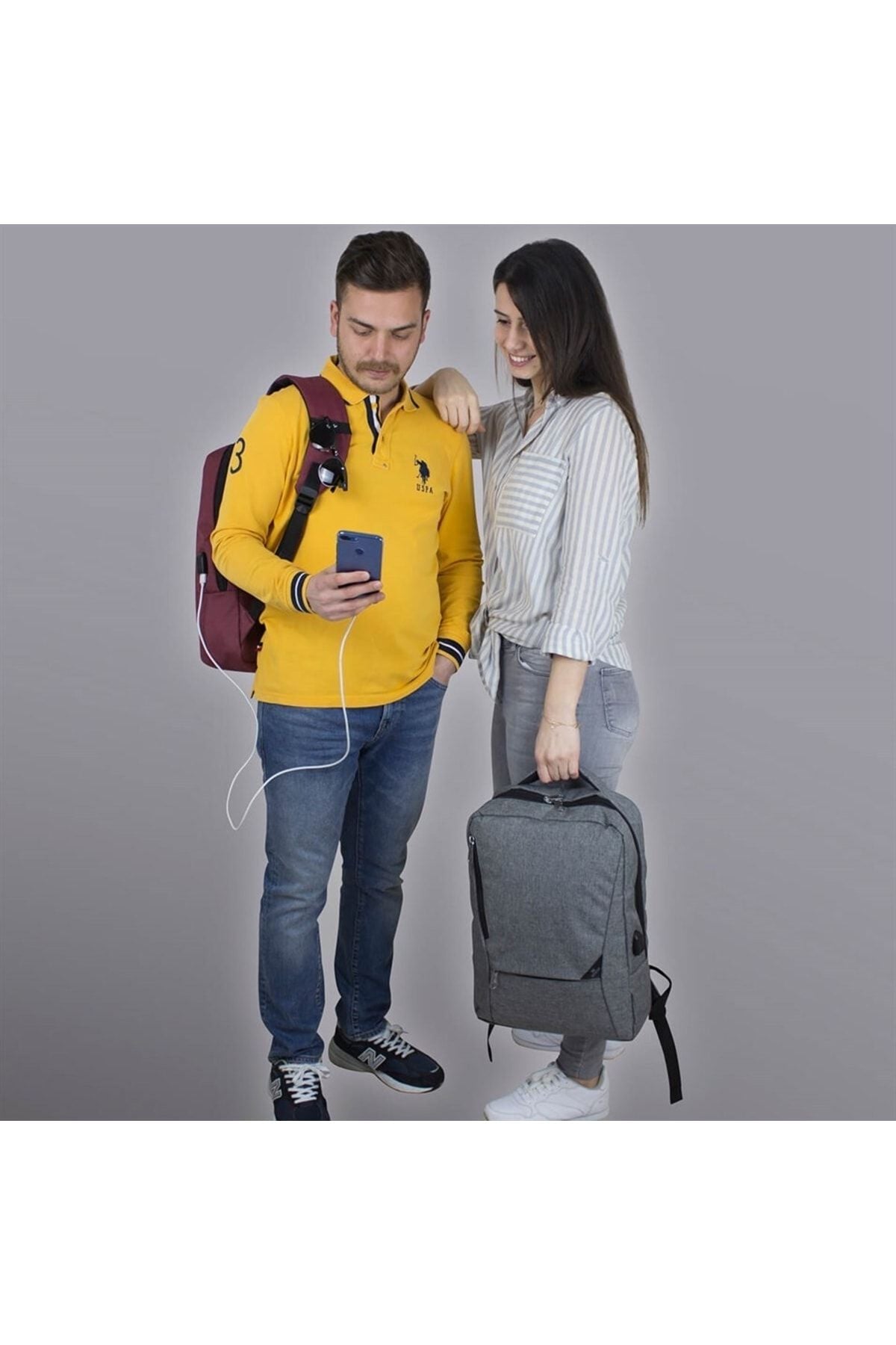 حقيبة كتف My Valice لون رمادي