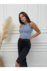 بلوزة Fav Style لون أزرق