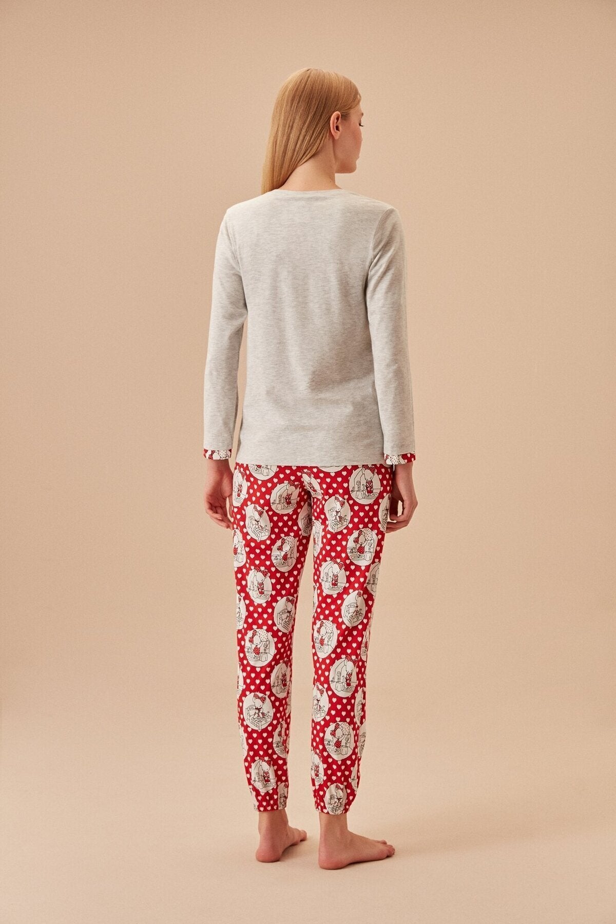 طقم بيجاما Suwen لون رمادي