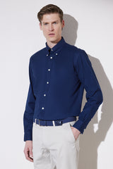 قميص BROOKS BROTHERS لون أزرق غامق