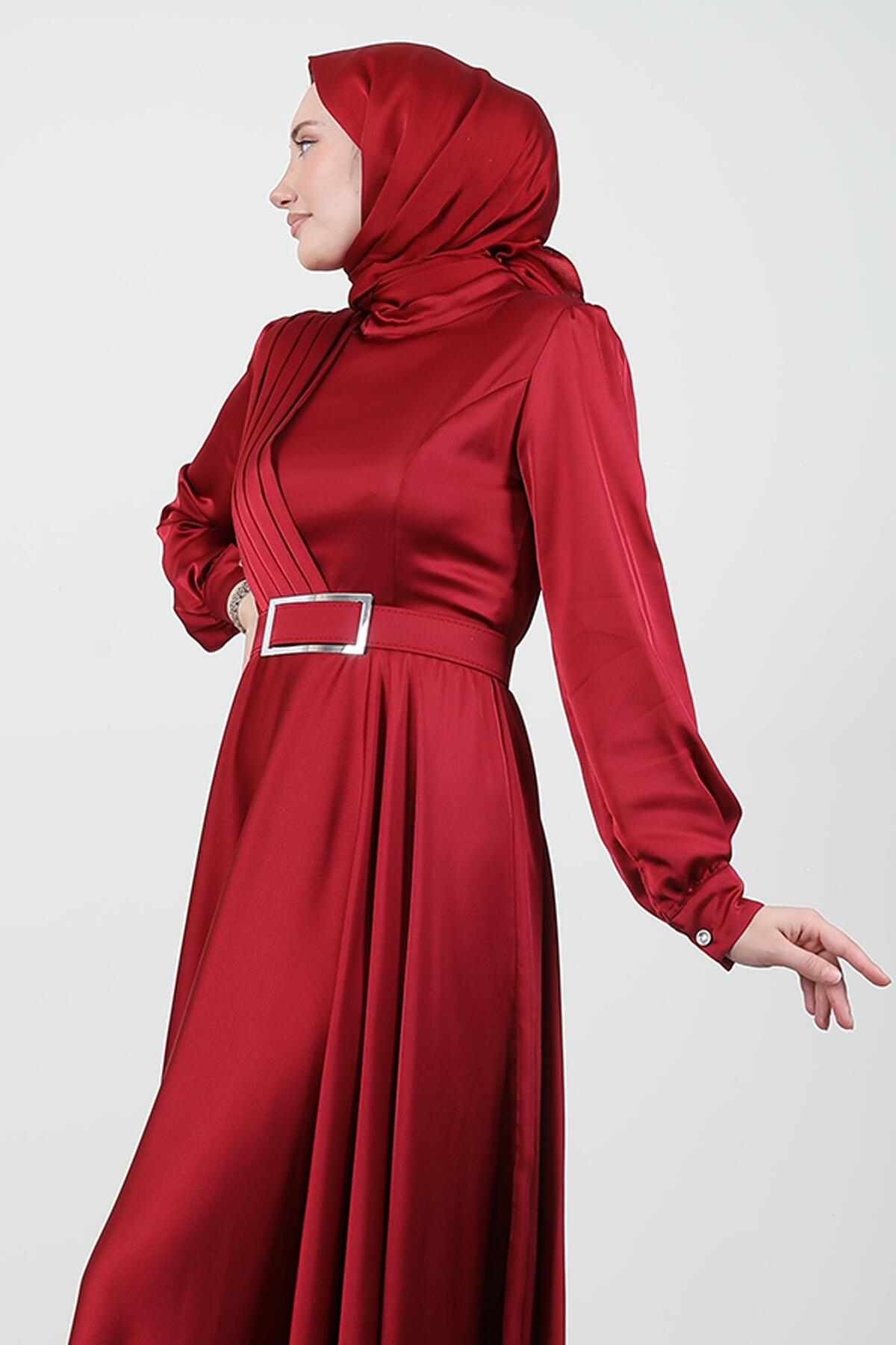 فستان سهرة giz astore لون أحمر