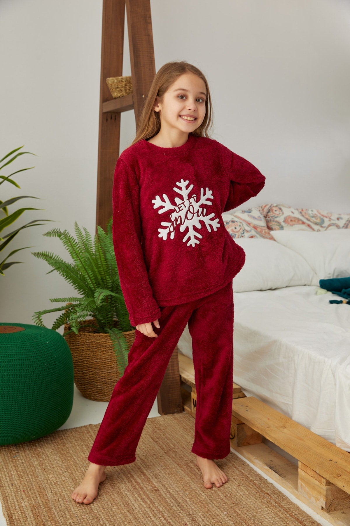 طقم بيجاما Siyah İnci لون أحمر