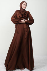 فستان سهرة giz astore لون بني