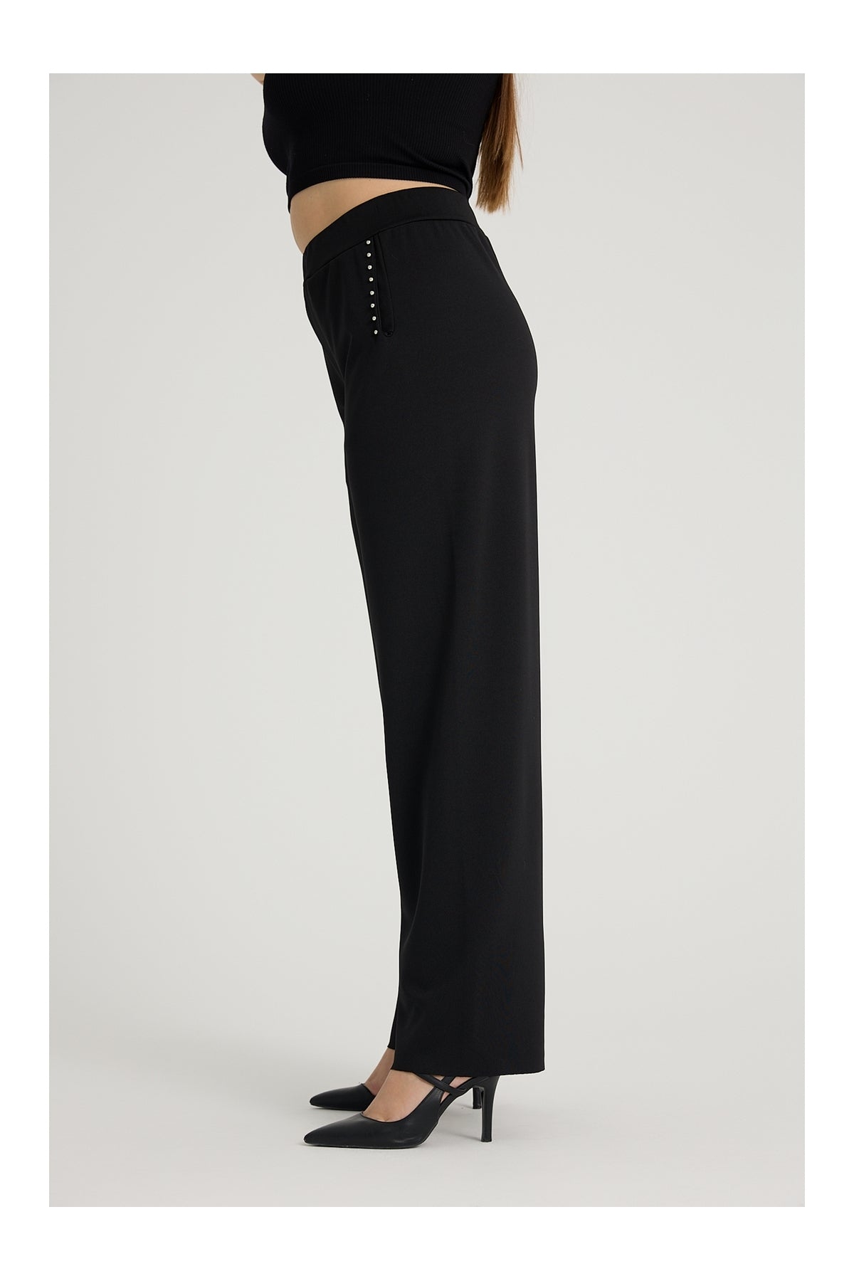 بنطال مقاس كبير Gül Moda لون أسود