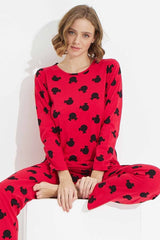 طقم بيجاما Siyah İnci لون أحمر