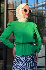 بلوزة Bestenur لون أخضر