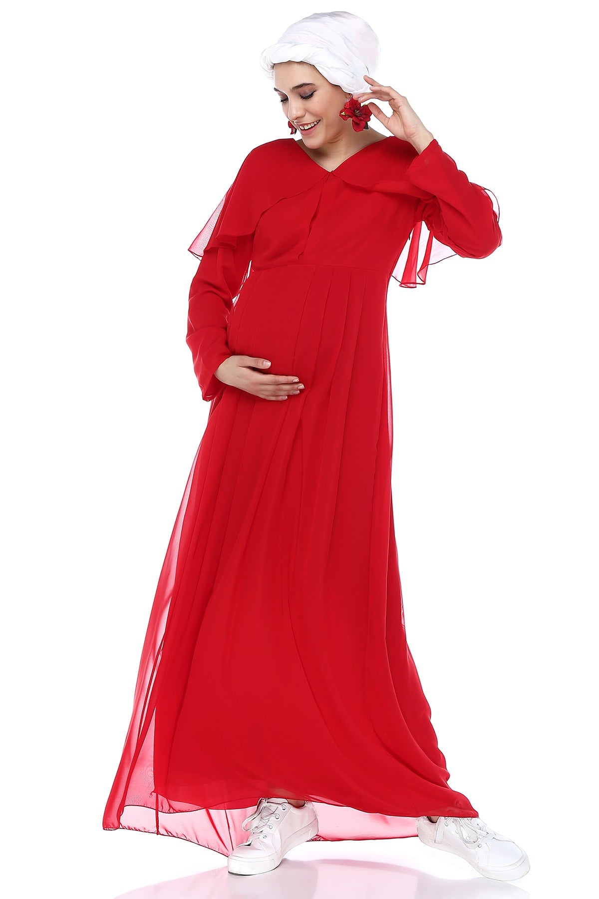 فستان MODA LABİO لون أحمر