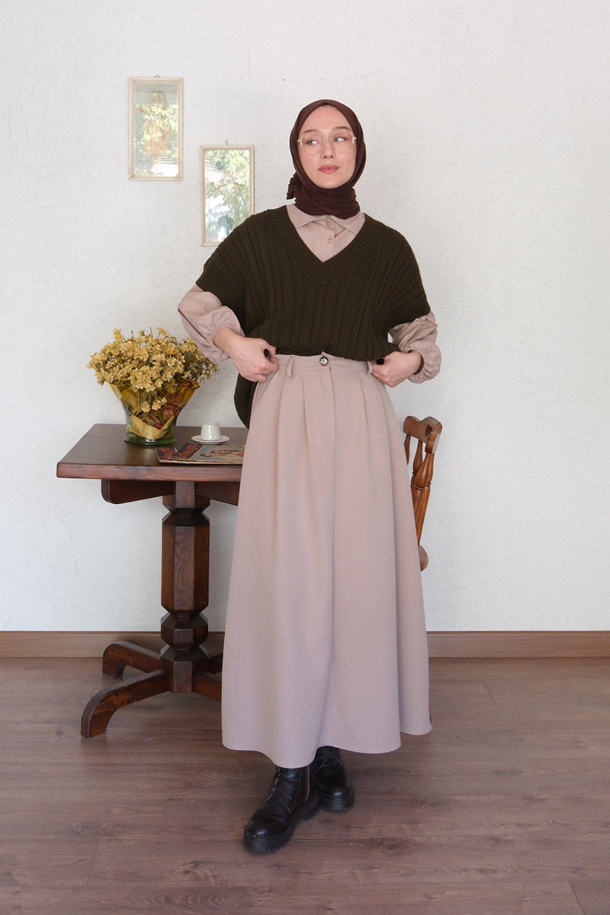 تنورة ceylan otantik لون بني