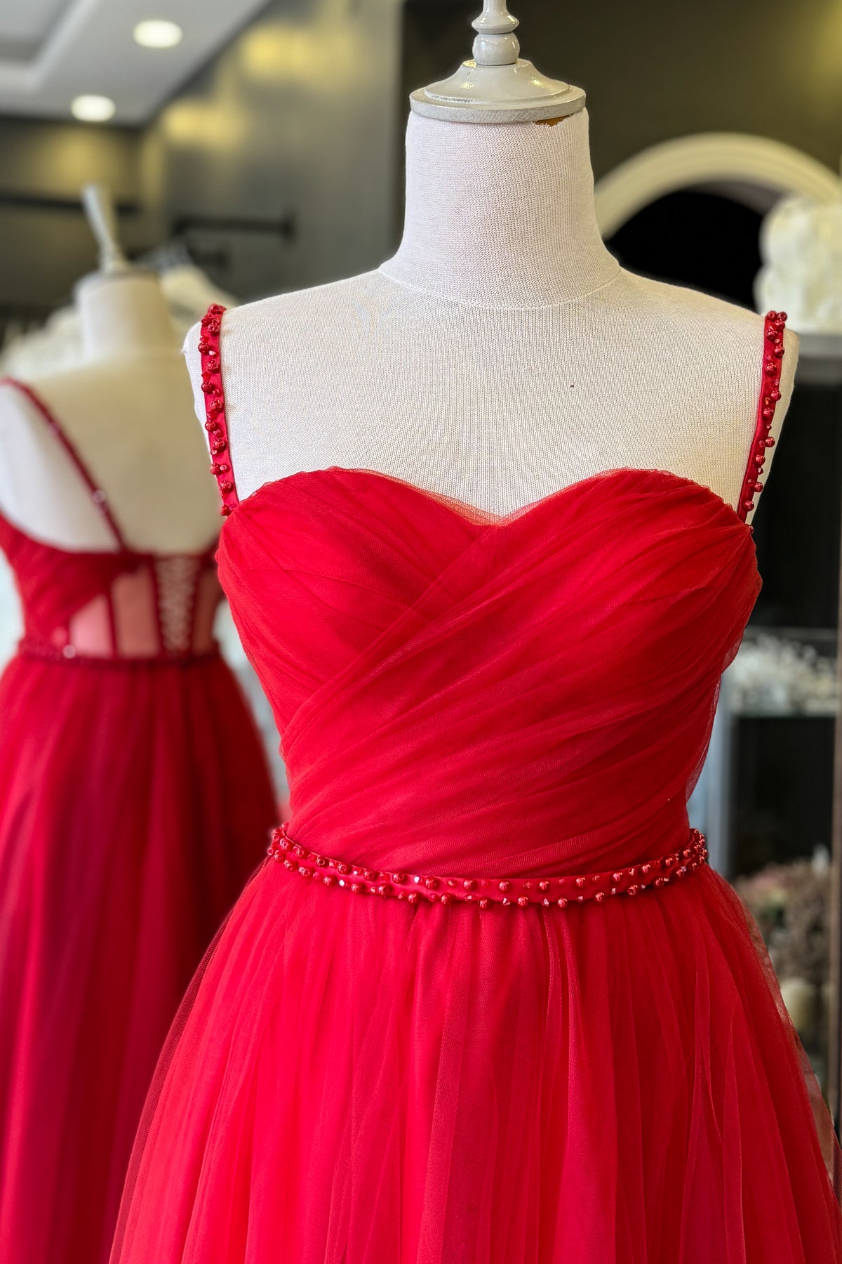 فستان سهرة Lenta Moda لون أحمر
