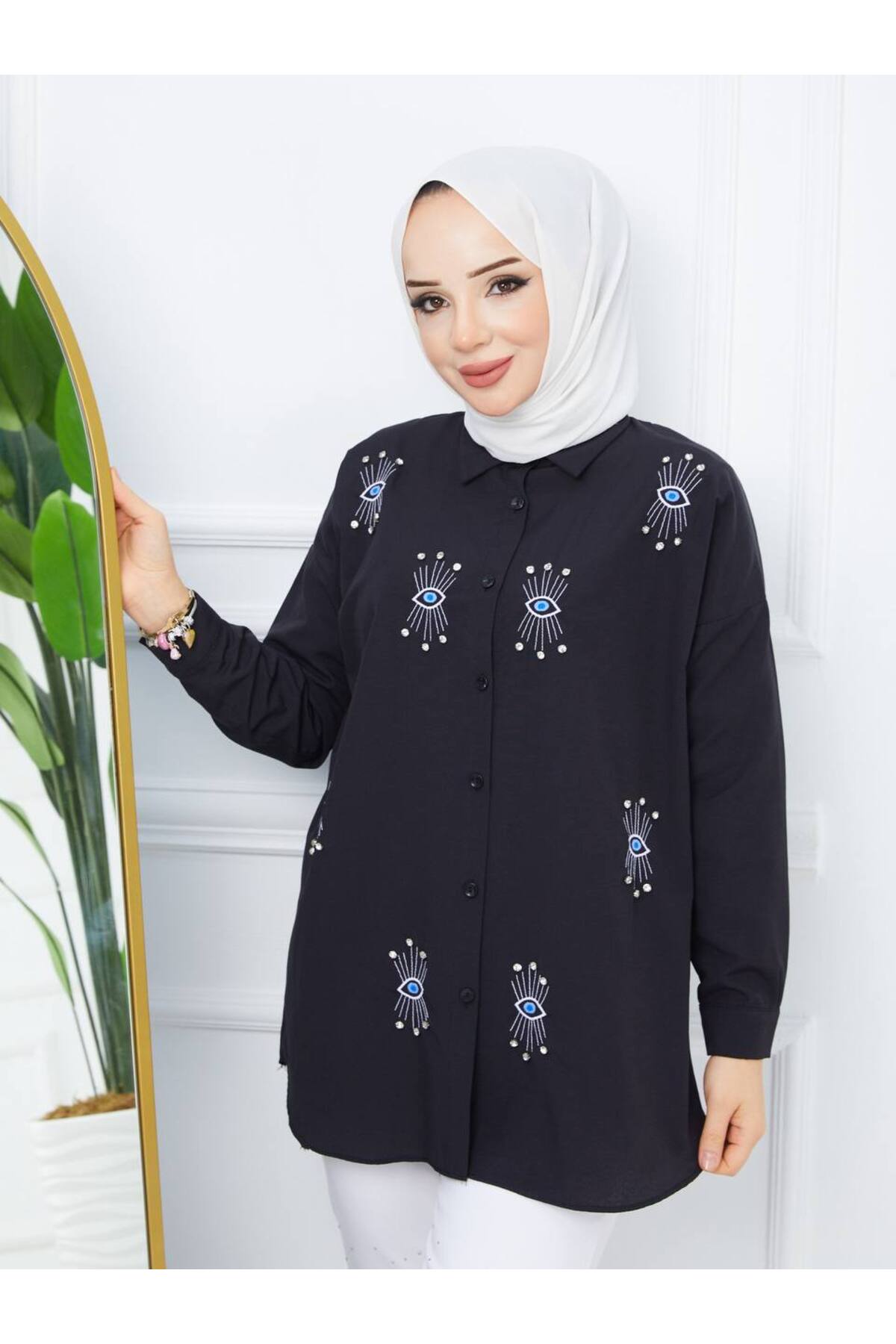 قميص ahsen fashion لون أسود