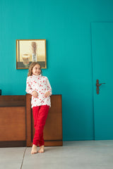 طقم بيجاما Siyah İnci لون أبيض