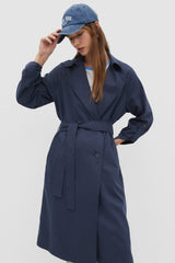 ترانشكوت Stradivarius لون أزرق غامق