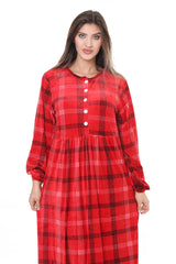 فستان mervemoda لون أحمر