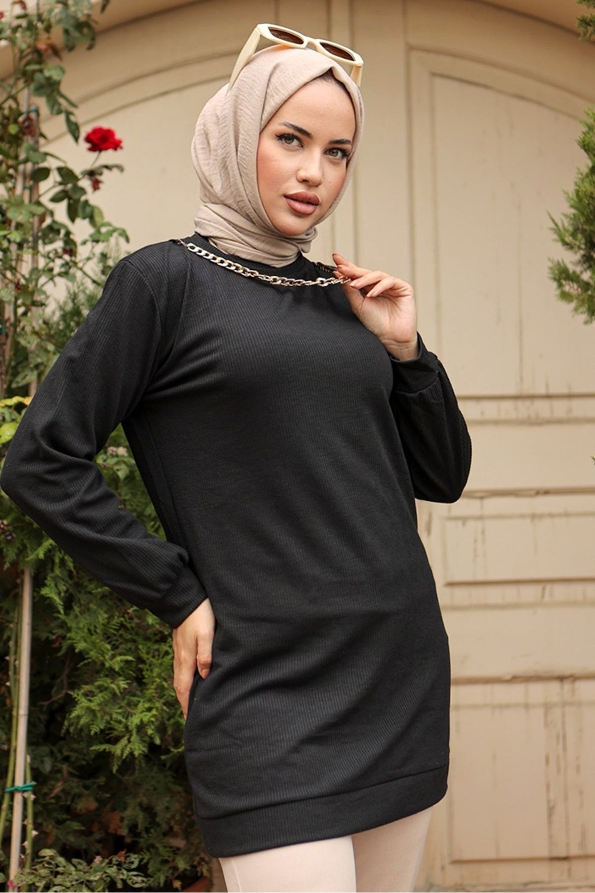 تونيك Bestenur لون أسود