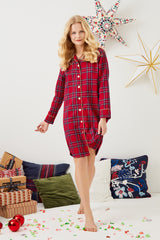 قميص النوم ENNA MODA لون أحمر