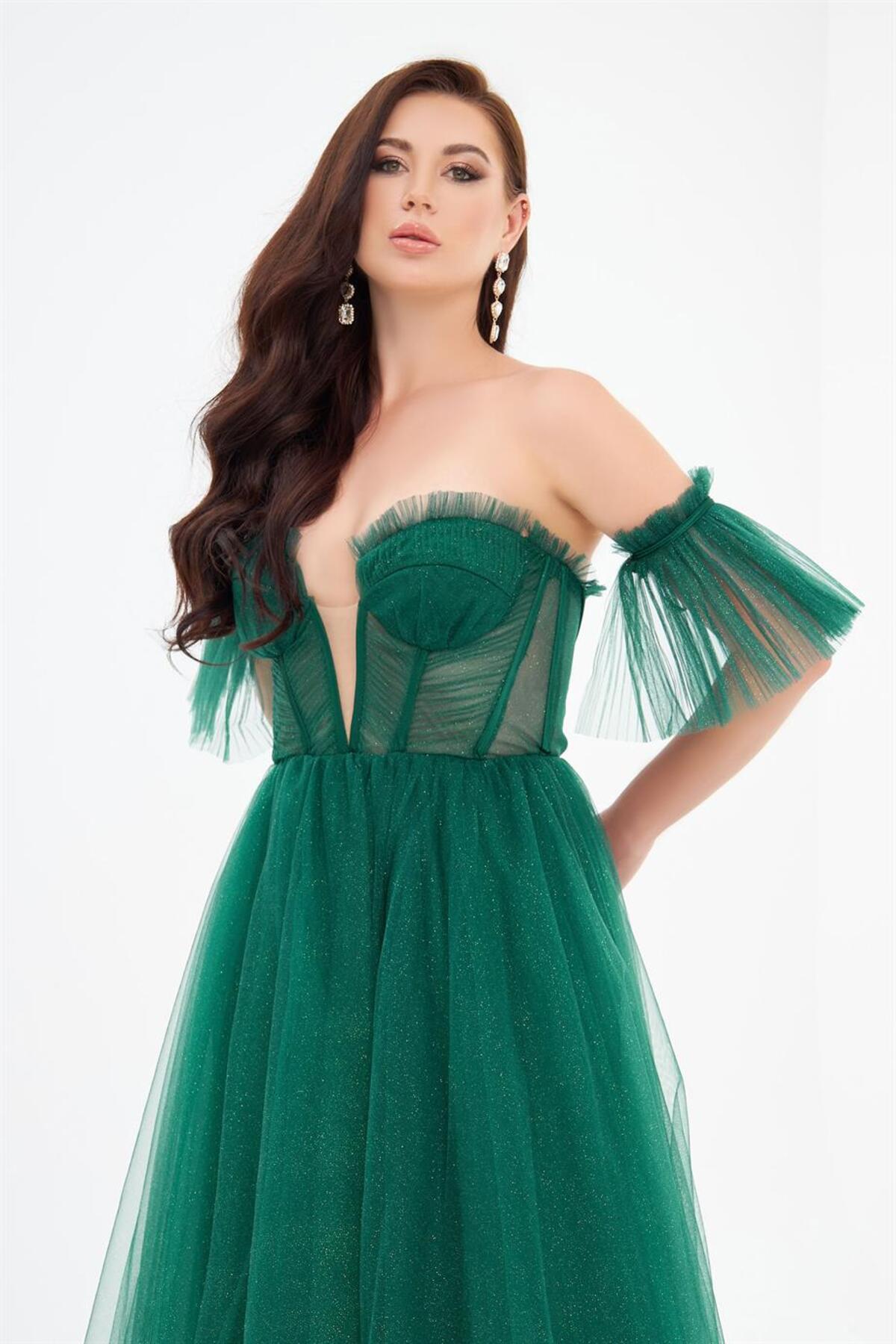 فستان سهرة CARMEN لون أخضر