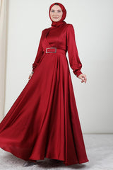 فستان سهرة giz astore لون أحمر