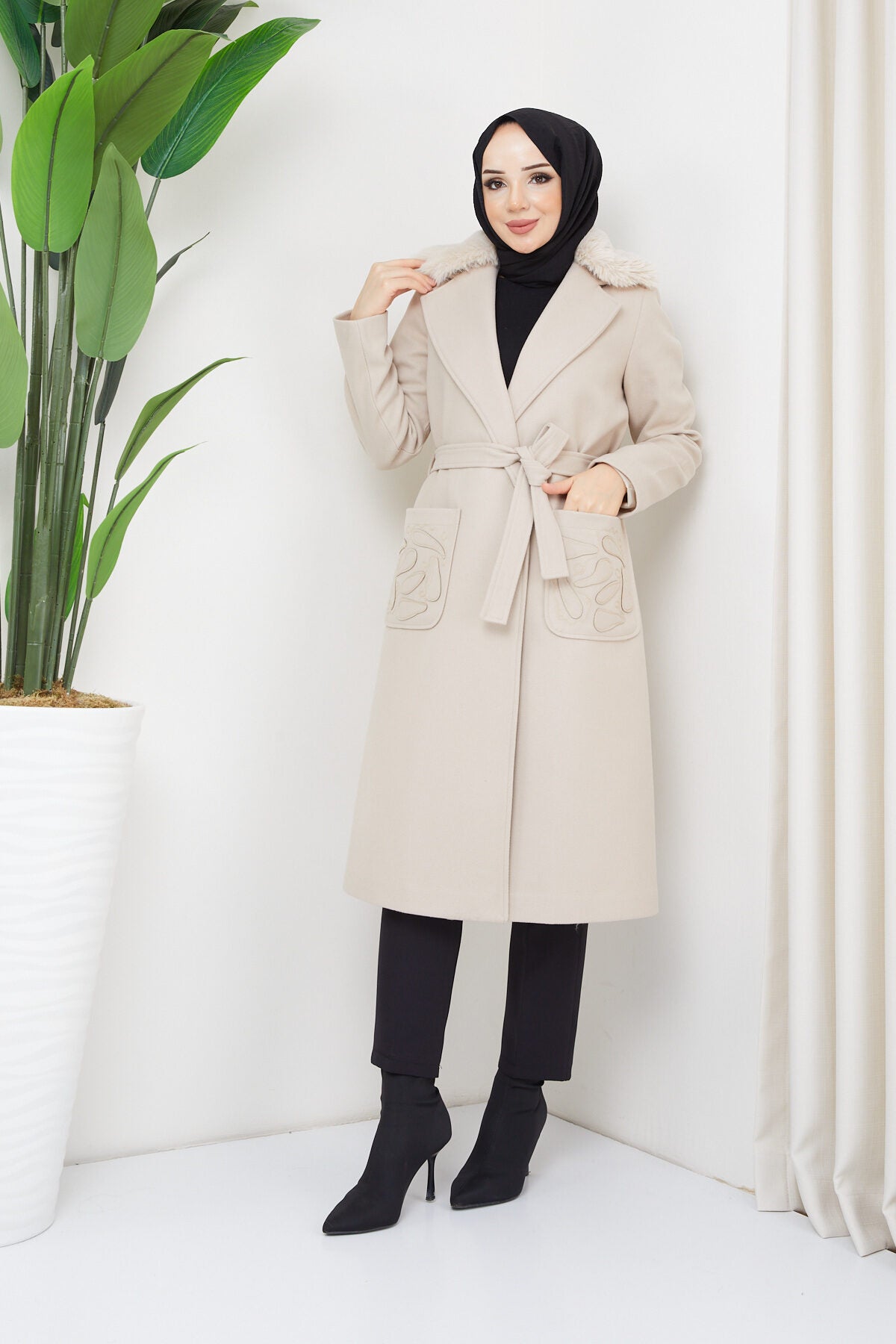 معطف BELLİNA لون بيج