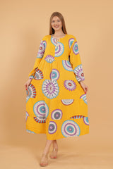 فستان mervemoda لون أصفر