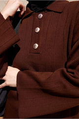 طقم رياضي Moda Rosa لون بني