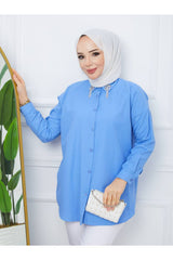 قميص ahsen fashion لون أزرق