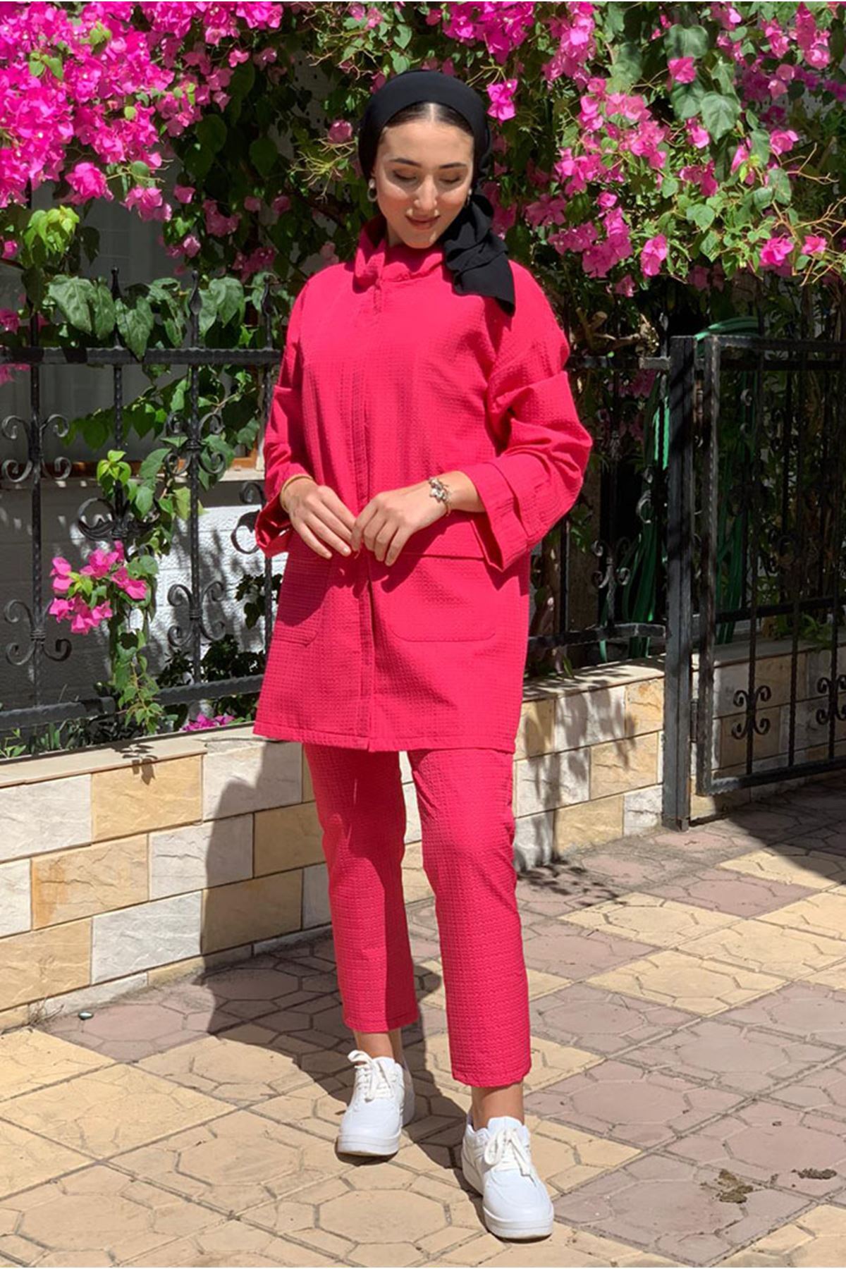 طقم رياضي Moda Rosa لون زهري